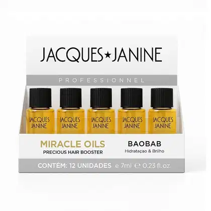 Imagem do produto Caixa 12 Un Óleo Reparador Baobab 7ml Miracle Jacques Janine