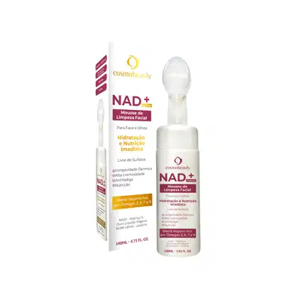 Mousse de Limpeza Facial NAD+, da marca Cosmobeauty.