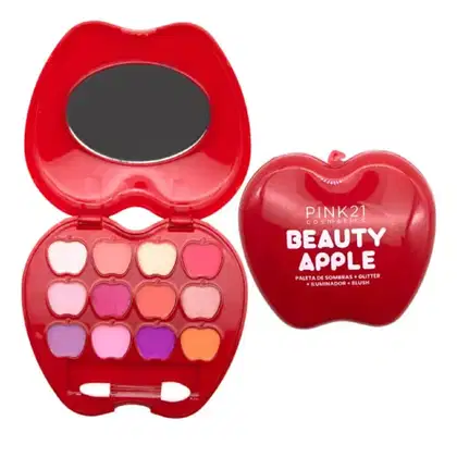 Imagem do produto Paleta de Sombras Iluminador Blush Maça Beauty Apple Pink 21