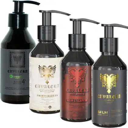 Imagem do produto Kit Balms de Barba Cavalera Completo Bay, Capim, Premium, Classic