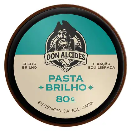Imagem do produto Pasta Brilho Calico Jack Pomada Para Cabelo Média Fixação 80g Don Alcides