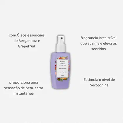 Imagem do produto Perfume Mist Com Óleos Essenciais de Bergamota e Grapefruit 120ML Ritual Anti Stress Dalla