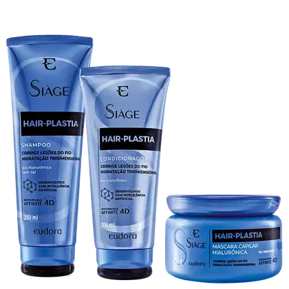 Imagem do produto Kit Eudora Siàge Hair-Plastia Trio (3 Produtos)