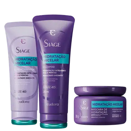 Imagem do produto Kit Eudora Siàge Hidratação Micelar Trio (3 Produtos)