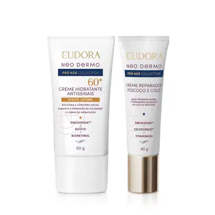 Imagem do produto Combo Neo Dermo Pró Age Collection: Creme Reparados Pescoço e Colo 40g + Gel Facial Antissinais 60+ 50g