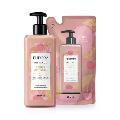 Imagem do produto Combo Instance Cereja e Amêndoas: Loção Corporal 400ml + Refil Loção Corporal 350ml