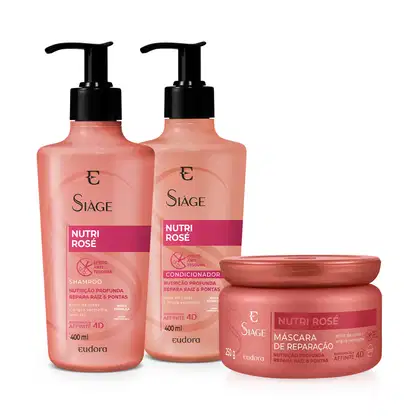 Imagem do produto Kit Eudora Siàge Nutri Rosé Reparação (3 Produtos)