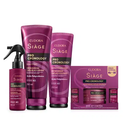 Imagem do produto Kit Eudora Siàge Pro Cronology Cronograma Capilar Acelerado (6 Produtos)