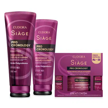 Imagem do produto Kit Eudora Siàge Pro Cronology Cronograma Capilar (5 Produtos)