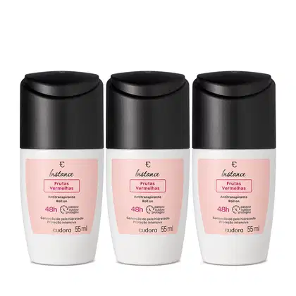 Imagem do produto Combo Antitranspirante Roll On Instance Frutas Vermelhas 3x55ml