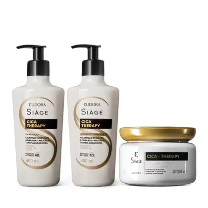 Imagem do produto Combo Siàge Cica-Therapy: Shampoo 400ml + Condicionador 400ml + Máscara Capilar 250g
