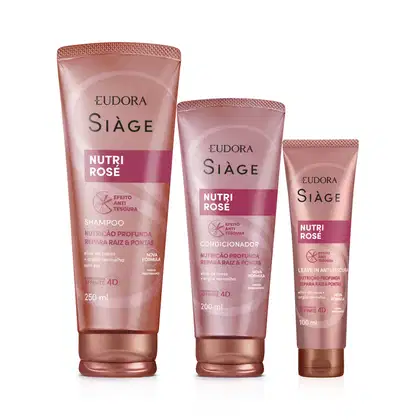 Imagem do produto Combo Siàge Nutri Rosé: Shampoo 250ml + Condicionador 200ml + Leave-in 100ml