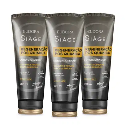 Imagem do produto Combo Condicionador Siàge Expert Regeneração Pós Química 3x 200ml