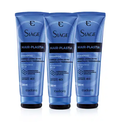 Imagem do produto Combo Shampoo Siàge Hair-Plastia 3x 250ml