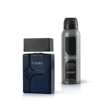 Imagem do produto Conjunto Eudora H Masculino - Desodorante Colônia 100ml + Desodorante Antitranspirante Aerossol 125ml