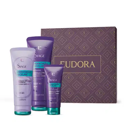 Imagem do produto Combo Presente Siàge Hidratação Micelar: Shampoo 250ml + Condicionador 200ml + Leave-In 100ml + Caixa Presenteável