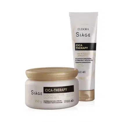 Imagem do produto Combo Siàge Cica-Therapy: Máscara Capilar 250g + Leave-In 100ml