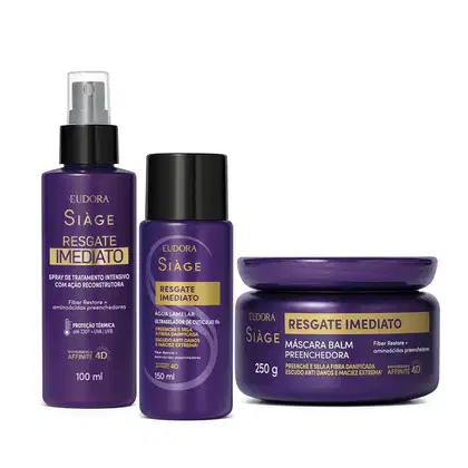 Imagem do produto Kit Eudora Siàge Resgate Imediato Tratamento (3 Produtos)