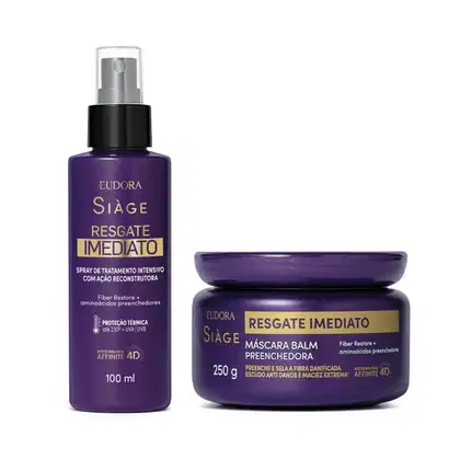 Imagem do produto Kit Eudora Siàge Resgate Imediato Tratamento e Finalização (2 Produtos)