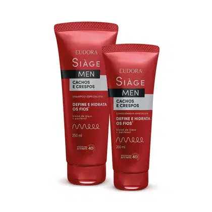 Imagem do produto Combo Siàge Men: Condicionador Cachos e Crespos 200ml + Shampoo Cachos e Crespos 250ml