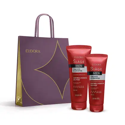 Imagem do produto Combo Siàge Men: Condicionador Cachos e Crespos 200ml + Shampoo Cachos e Crespos + Sacola M