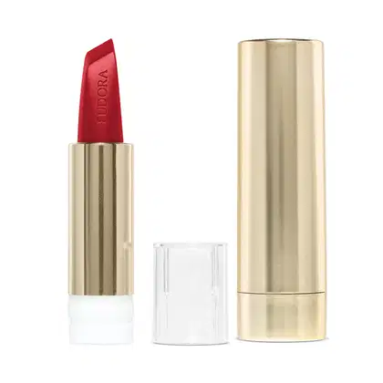 Imagem do produto Combo Sofisticada e Envolvente: Batom Vermelho 3,4g + Case Dourado