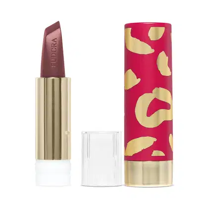 Imagem do produto Combo Glamourosa e  Confiante: Batom Marrom 3,4g + Case Rosa
