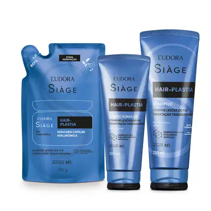 Imagem do produto Combo Siàge Hair-Plastia: Shampoo 250ml + Refil Máscara Capilar 250g + Condicionador 200ml