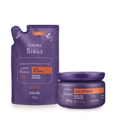 Imagem do produto Combo Siàge Liso Intenso: Máscara Capilar 250g + Refil Máscara Capilar 250g