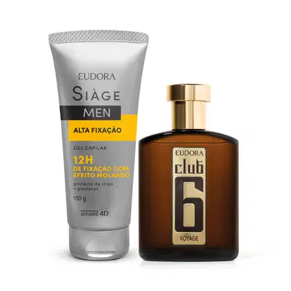 Imagem do produto Combo Gel Capilar Modelador Siàge Men 150ml + Club 6 Voyage Desodorante Colônia 95ml