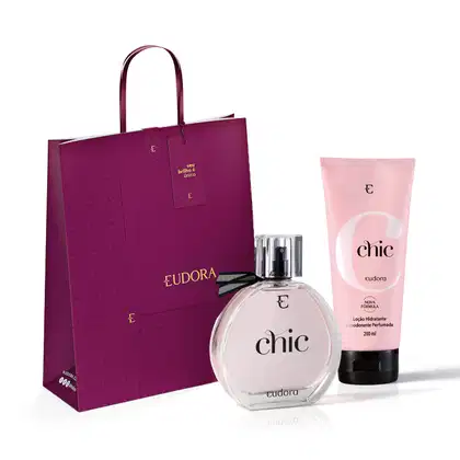 Imagem do produto Combo Eudora Chic: Desodorante Colônia 95ml + Loção Desodorante Hidratante Corporal 200ml + Sacola Eudora