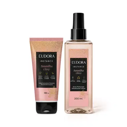 Imagem do produto Combo Instance Baunilha Glow: Desodorante Colônia Spray Perfumado 2OOml + Loção Iluminadora 180ml