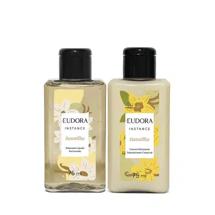 Imagem do produto Combo Instance Baunilha Mini: Sabonete Líquido 75ml + Loção Hidratante Desodorante Corporal Baunilha 75ml