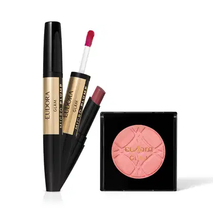 Imagem do produto Combo Glam: Blush em Pó 5g + Batom 1,8g