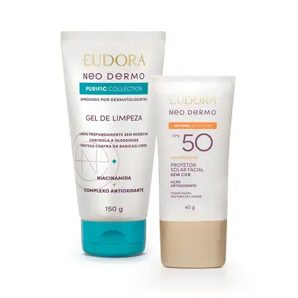 Imagem do produto Combo Neo Dermo: Protetor Solar FPS 50 40g + Gel de Limpeza Facial 150g