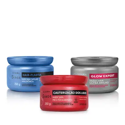 Imagem do produto Combo Máscara Capilar Siàge: Hair-Plastia 250g + Glow Expert 250g + Cauterização dos Lisos 250g