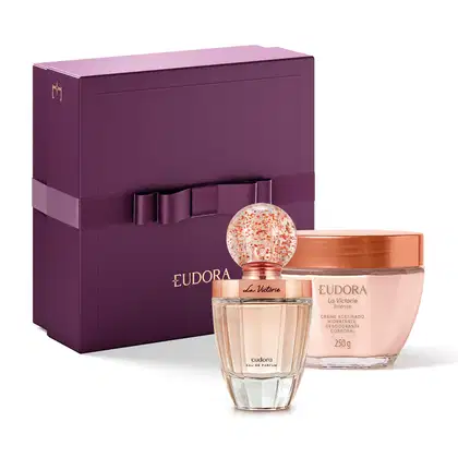 Imagem do produto Combo Dia das Mães La Victorie: Eau de Parfum 75m + Creme Acetinado Hidratante 250g + Caixa M