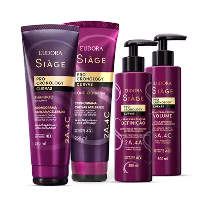 Imagem do produto Kit Eudora Siàge Pro Cronology Curvas Definição e Volume (4 Produtos)
