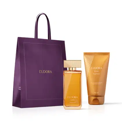 Imagem do produto Combo Diva Suprema: Desodorante Colônia 100ml + Loção Iluminadora Hidratante 150ml + Sacola M