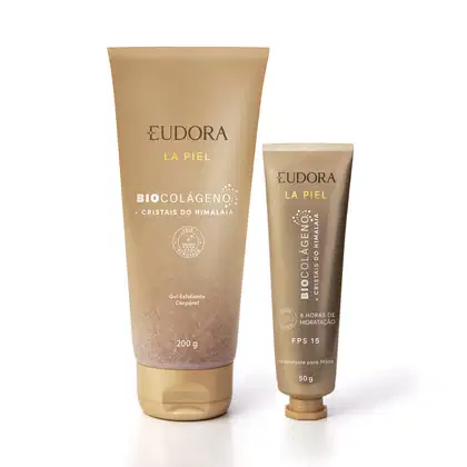 Imagem do produto Combo La Piel Cristais Do Himalaia: Gel Esfoliante Corporal 200g + Creme Hidratante Para As Mãos FPS 15 50g