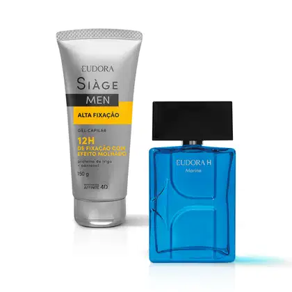 Imagem do produto Combo Eudora H Marine Desodorante Colônia 100ml + Gel Capilar Siàge Model Men 150g