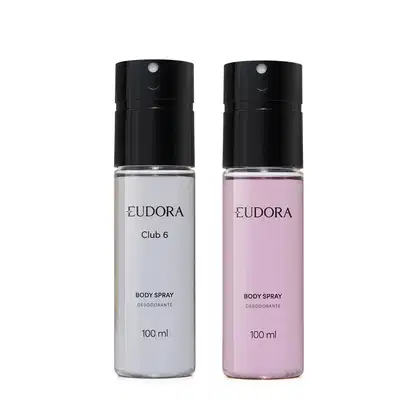 Imagem do produto Combo Eudora: Desodorante Body Spray Club 6 100ml + Desodorante Body Spray Eudora 100ml