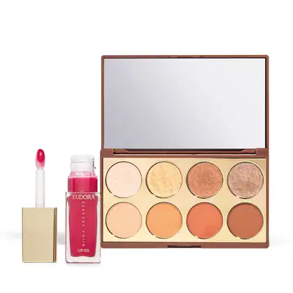 Imagem do produto Combo Niina Secrets: Paleta De Sombras Neutrals 5,6g + Lip Oil Rosa Sublime 7ml