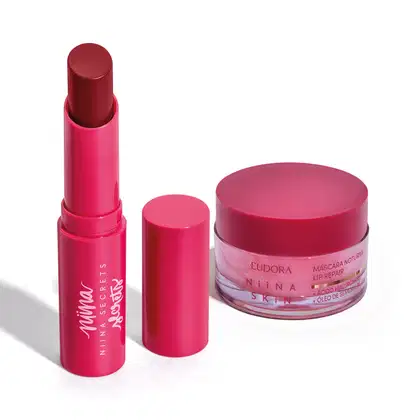 Imagem do produto Combo Niina Secrets: Hidra Balm Rosa 3,2g + Niina Skin Masc Lab Not Lip Repair 9g