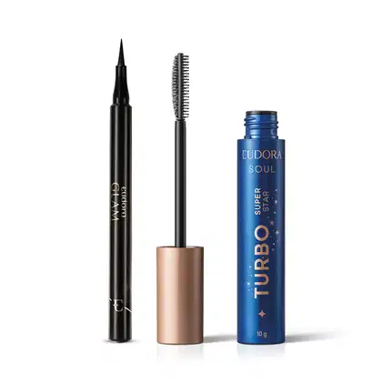 Imagem do produto Combo Soul Glam: Máscara Cílios Super Star 10g + Caneta Delineadora Preta 1ml