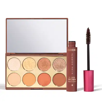 Imagem do produto Combo Niina Secrets: Paleta de Sombras Neutrals 5,6g + Máscara Super Brown 10g