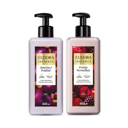 Imagem do produto Combo Creme Corporal Instance: Ameixa e Praliné 400ml + Frutas Vermelhas 400ml