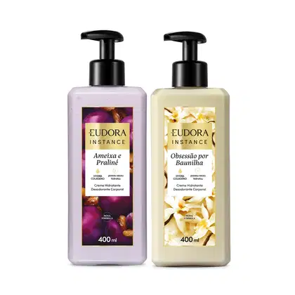 Imagem do produto Combo Creme Corporal Instance: Baunilha 400ml + Ameixa e Praliné 400ml