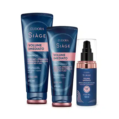 Imagem do produto Combo Siàge Volume Imediato: Shampoo 250ml + Condicionador 200ml + Sérum Pró-Volume 100ml