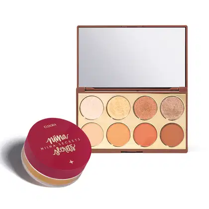 Imagem do produto Kit Eudora Niina Secrets: Palette de Sombras Neutrals + Pó Solto Perfect Match Cor 4 (2 Produtos)